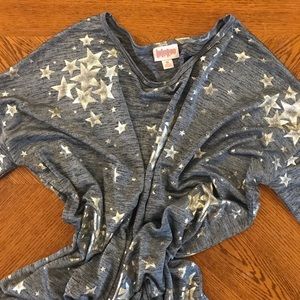 Lularoe Elegant Irma, HTF Gold stars size medium